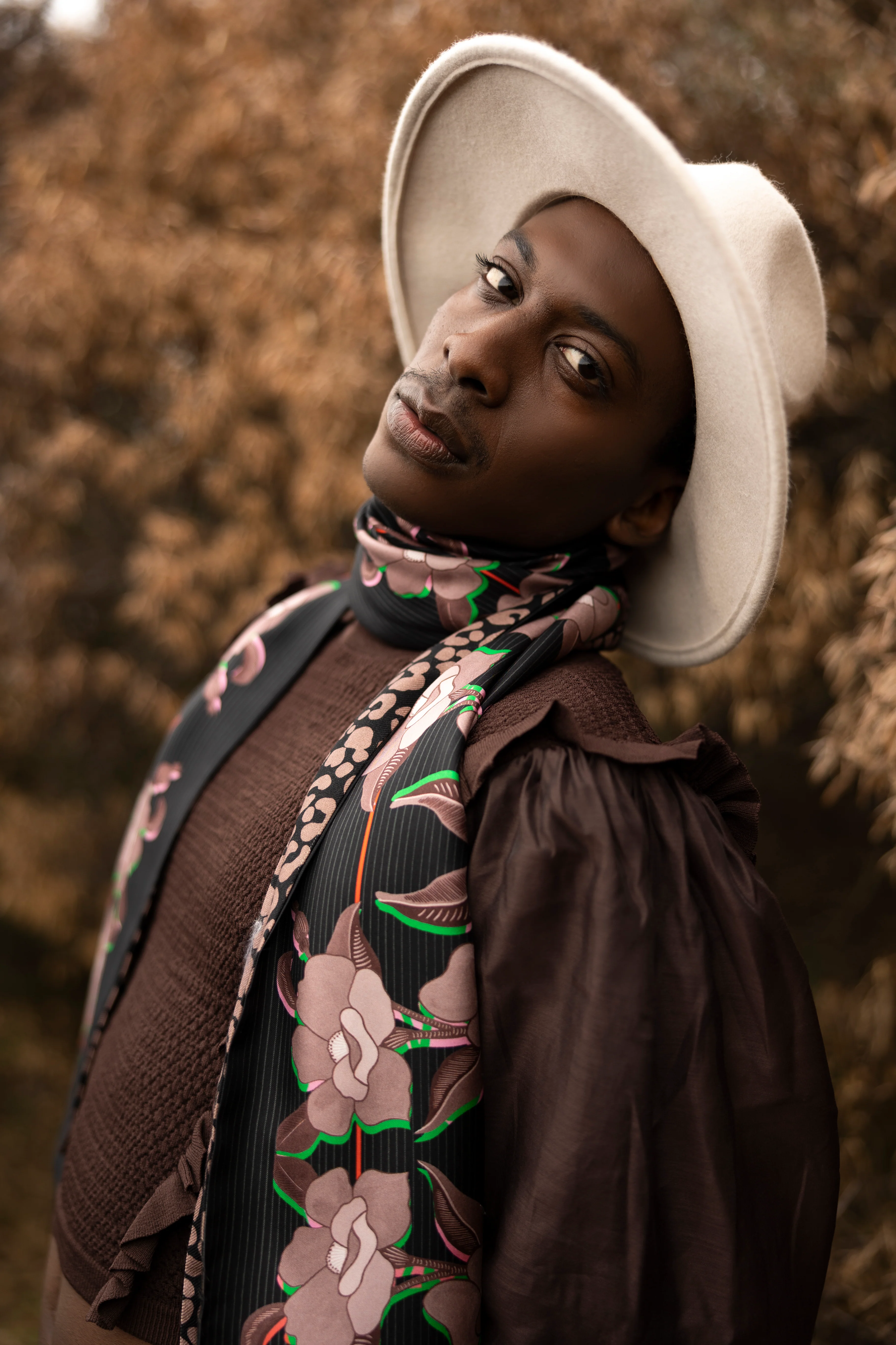 BLOOM WITH GRACE FLORAL/ANIMAL PRINT LONG SCARF - Image 4