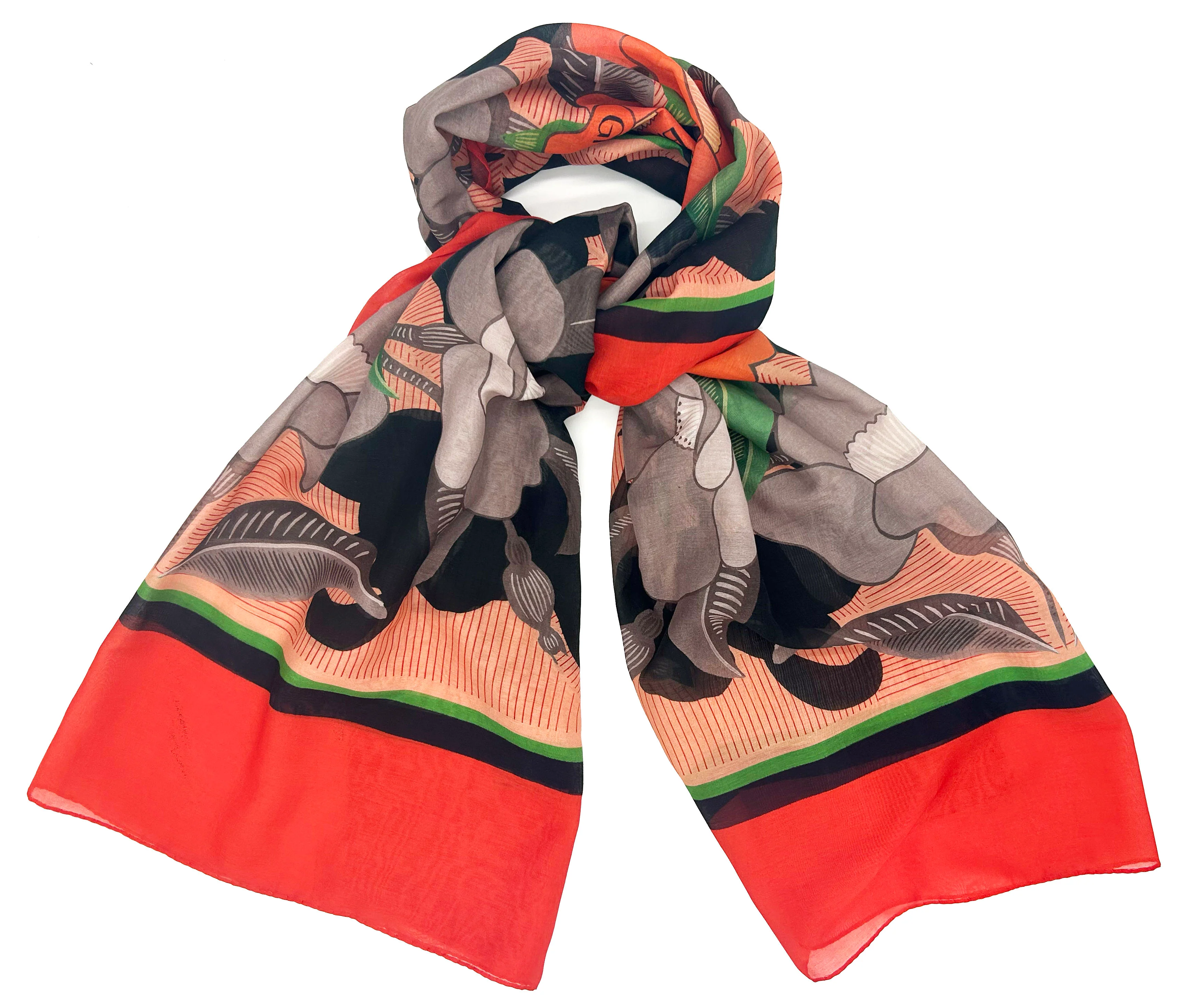 BLOOM WITH GRACE SILK/COTTON SCARF - Image 5