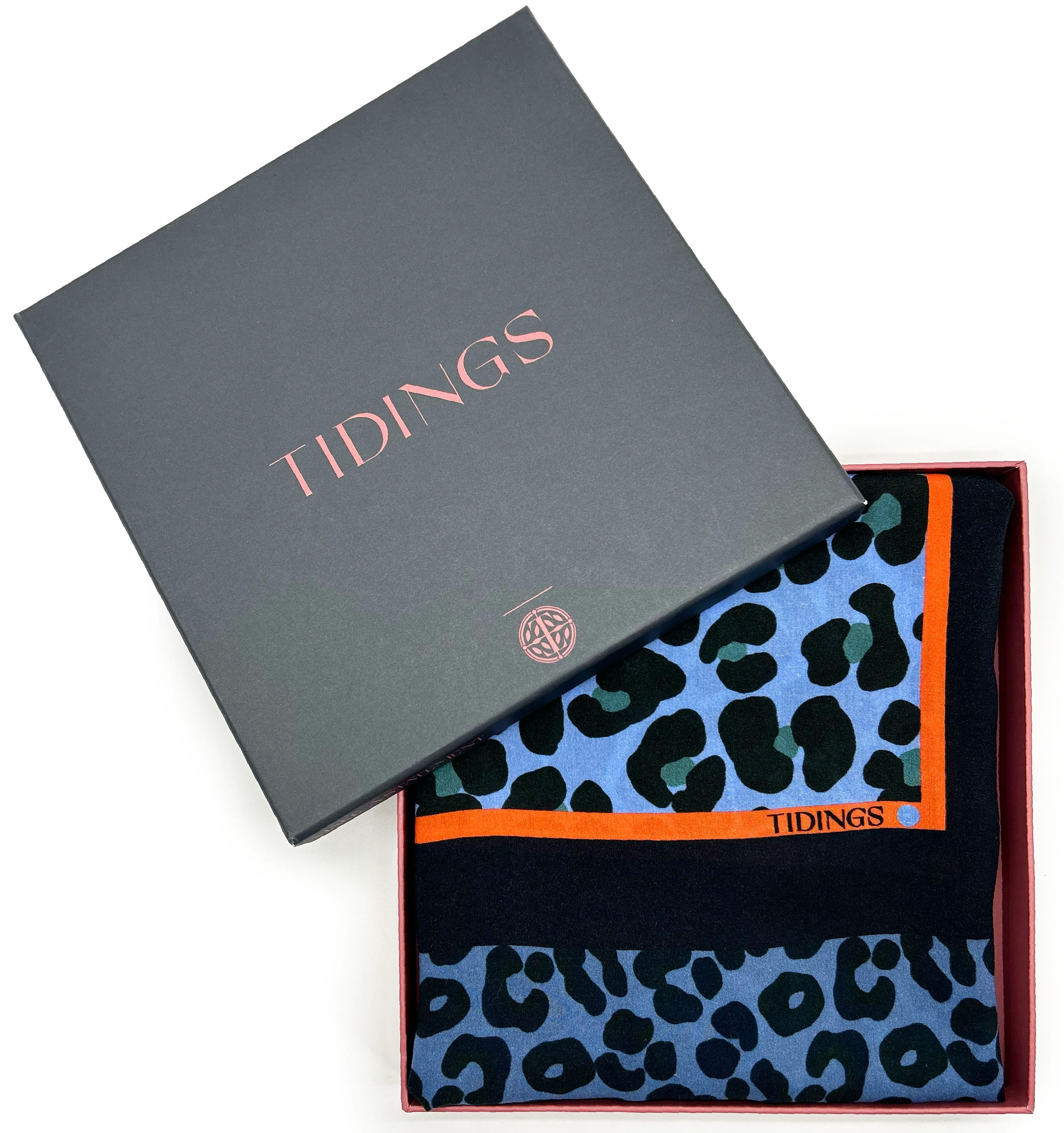 FEMME AND FIERCE BLUE SILK/COTTON SCARF - Image 4