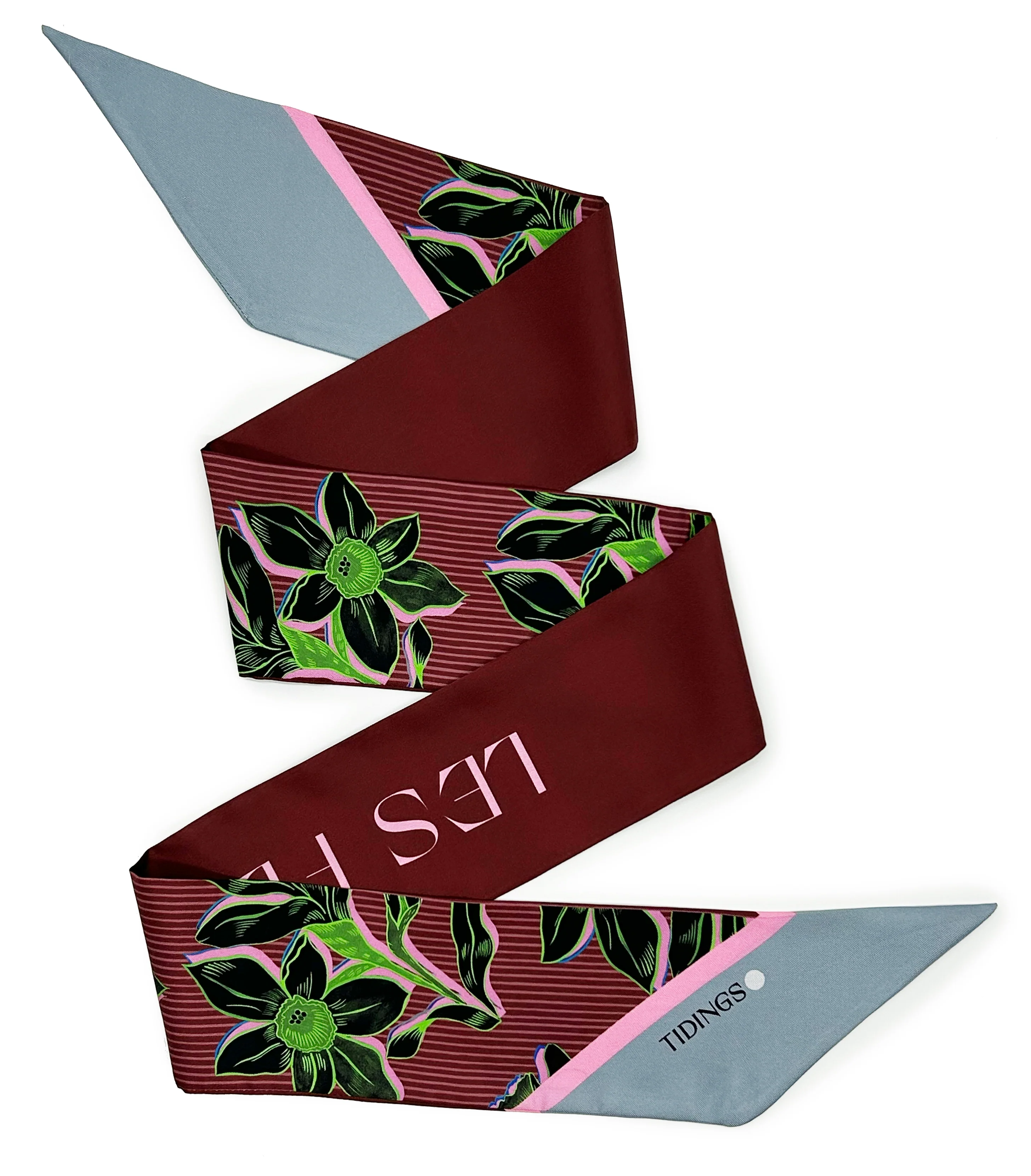 "LES FLEURS" SILK TWILLY SCARF - Image 2