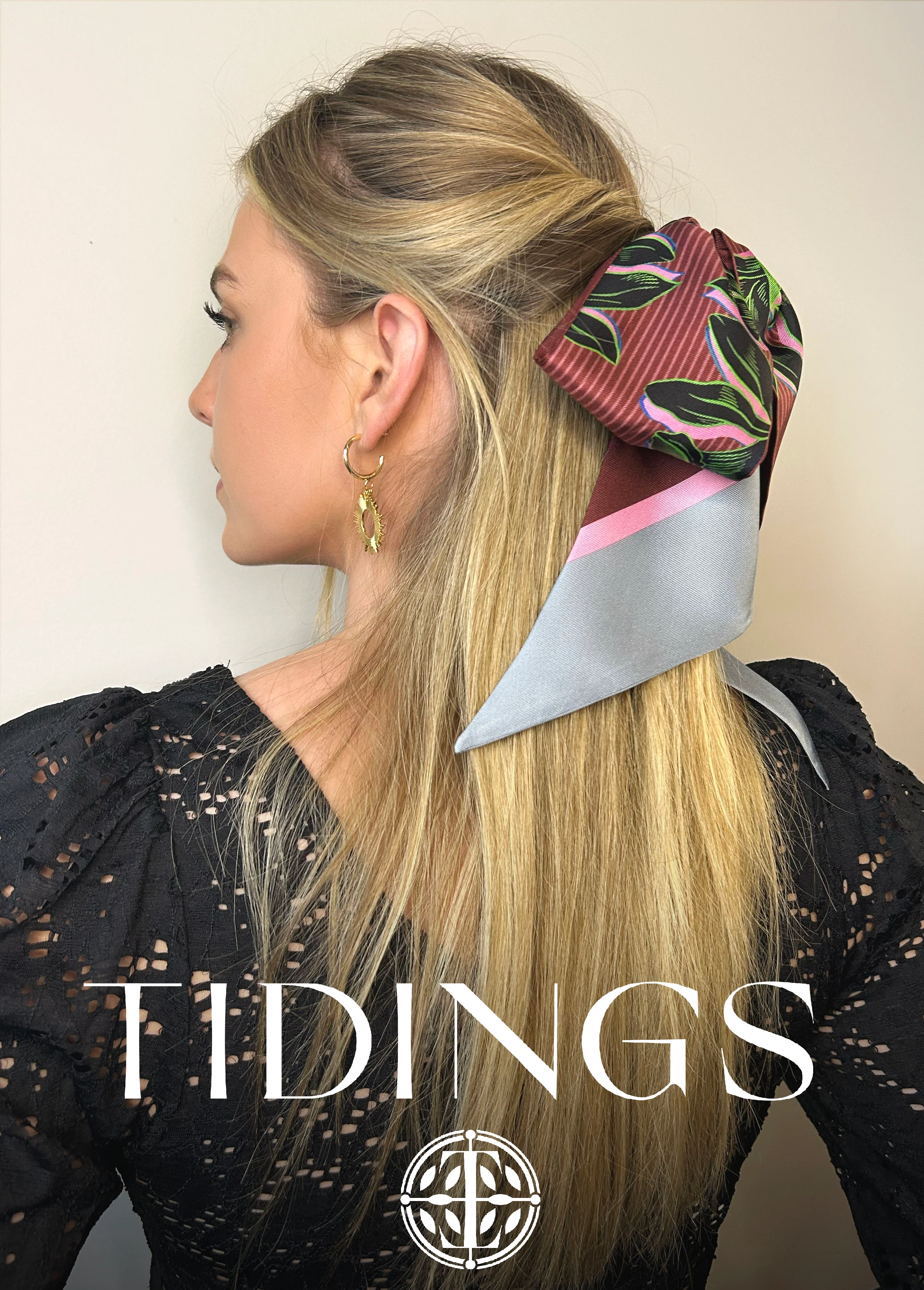 "LES FLEURS" SILK TWILLY SCARF - Image 4