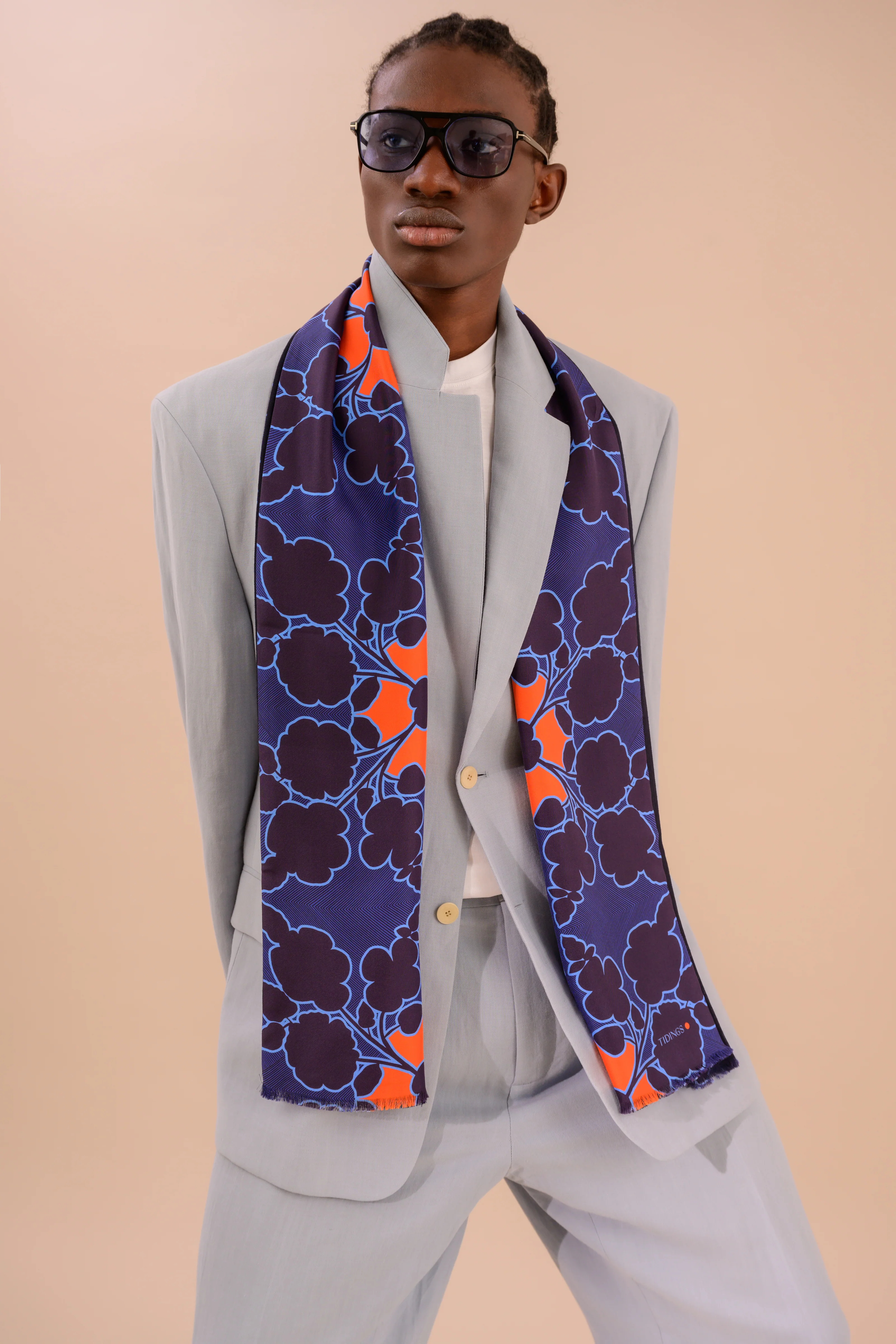 ALPINE MEADOW- DOUBLE SIDED SILK/WOOL SCARF - Image 3